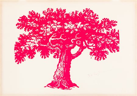 MARIO SCHIFANO (1934-1998)Albero della vita, 1966Monotipo su cartoncinocm...