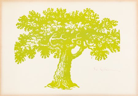 MARIO SCHIFANO (1934-1998)Albero della vita, 1966Monotipo su cartoncinocm...