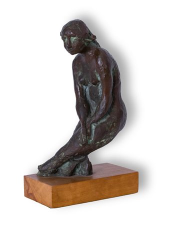 GIOVANNI BLANDINO (1938)Senza TitoloScultura in bronzo su base in legnocm...