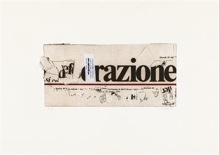 CLAUDIO CINTOLI (1935-1978)Liberazione, 1974Fotolitografiacm 50x70Firma e...