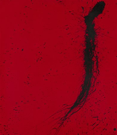 CHANDA TUN (1980)Red and Black, 2015Acrilici e smalti su telacm 80x70Firma,...