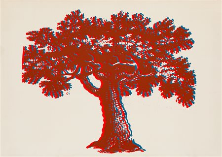 MARIO SCHIFANO (1934-1998)Albero della vita, 1966Monotipo su telacm...