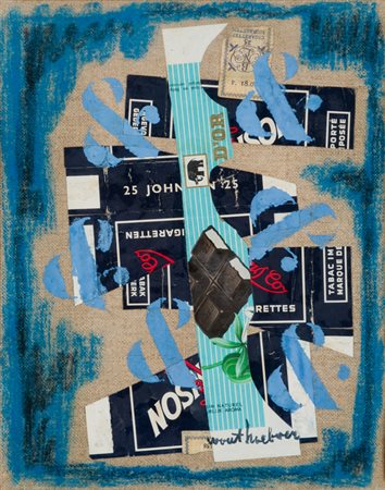 WOUT HOEBOER (1901-1983)Senza TitoloTecnica mista e collage su telacm...