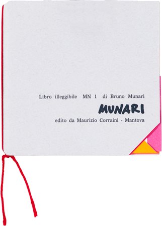 BRUNO MUNARI (1907-1998)Libro illeggibile MN 1, 1984Libro d'arte composto da...