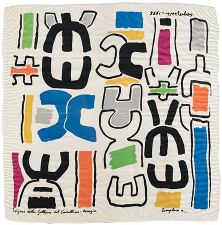 GIUSEPPE CAPOGROSSI (1900-1972)Senza Titolo, 1958Foulard in setacm...