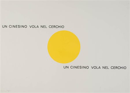 Emilio Isgrò (Barcellona Pozzo di Gotto, 1937), “Un cinesino vola nel...