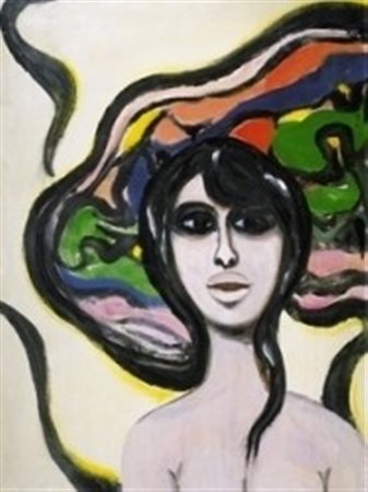 BORRA POMPEO (Milano 1898 - Milano 1973) "Figura" olio su tela. cm. H: 80.00...
