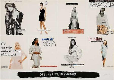 Sarenco Springtime in Mantova – 1995 collage cm. 70x100 Firma in basso a dx...