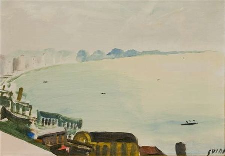 Virgilio Guidi Marina - 1955/1956 olio su tela cm. 35x50 Firma in basso a dx...