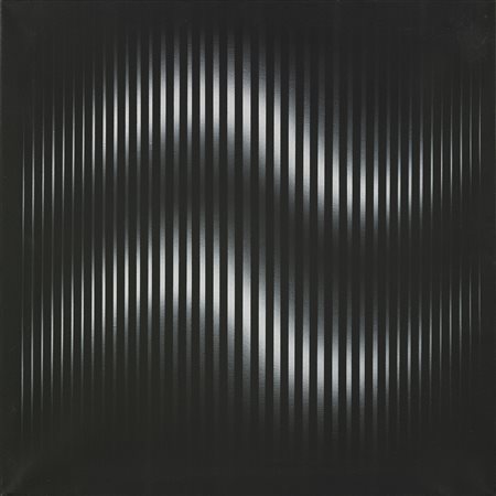 FINZI ENNIO (n. 1931) Luce - vibrazione- nero -bianco. 1979. Acrilico su...