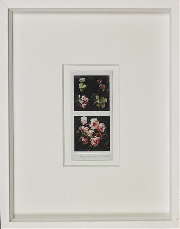 GALIMBERTI MAURIZIO (n. 1956) Biflowers. Polaroid doppia. Cm 7,50 x 15,50....