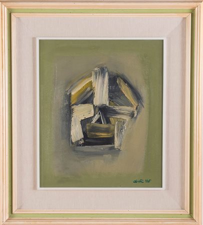 Luciano De Vita (Ancona 1929 - 1992), “Testa”, 1965. Olio su tela, firmato e...