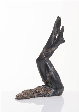 Gilbert Kruft (XX sec.), “Senza titolo”. Scultura in bronzo parzialmente...