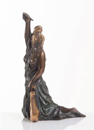 Gilbert Kruft (XX sec.), “Senza titolo”. Scultura in bronzo parzialmente...