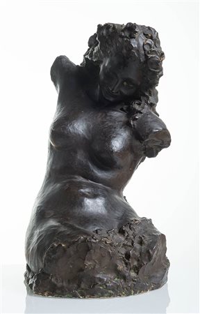 Scultore Italiano, “Nudo femminile”, Anni ‘40. Scultura in gesso patinato a...