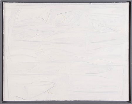 Piero Ruggeri (Torino 1930 - Avigliana 2009), “Bianco”, 1989. Olio su tela,...