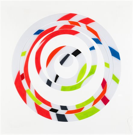 SARA CAMPESAN (1924-2016)Scomposizione circolare - 4 spirali colore,...