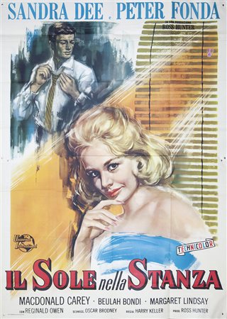 IL SOLE NELLA STANZA (1963) Manifesto, cm 200x140 film con Sandra Dee e Peter...