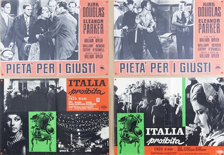 ITALIA PROIBITA + ALTRI (1963) Lotto unico di n. 4 fotobuste, cm 70X50 ideato...