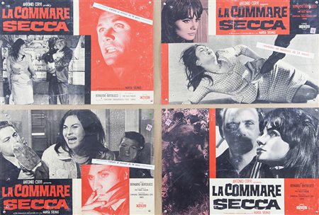 LA COMMARE SECCA (1962) Lotto unico di n. 4 fotobuste, cm 50X70 film di...