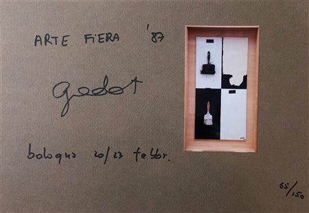 MAURIZIO GODOT VILLANI, Arte Fiera '87, Opera multipla su cartoncino Anno...