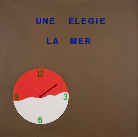 Pierre Garnier Une elegie la mer – 2006 plexiglass su tela cm. 100x100 Firma...