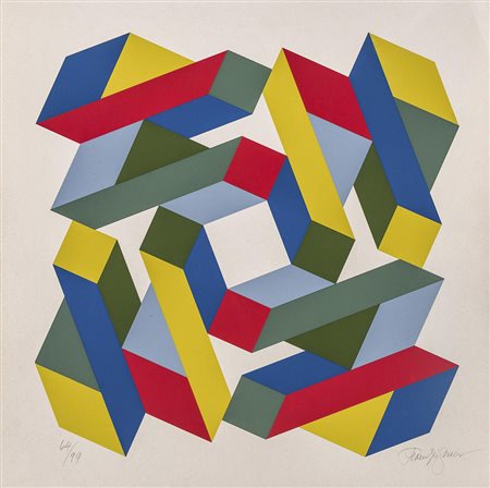 FRANCO GRIGNANI (1908 - 1999) Senza titolo Serigrafia, es. 64/99 48,5 x 48,8...