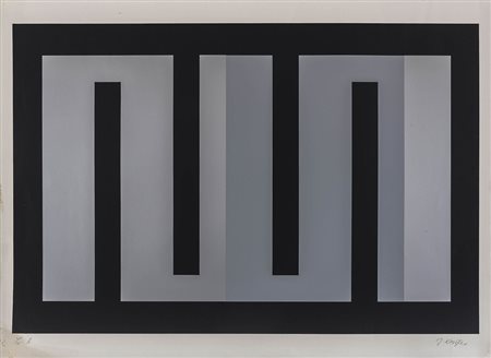 JULIJE KNIFER (1924 - 2004) Black Meander Serigrafia, es. e.a. 63 x 84,8 cm...