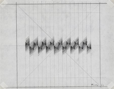 ENNIO FINZI (1931) Senza titolo 1973 Matita su carta 21,7 x 28 cm Firmata e...