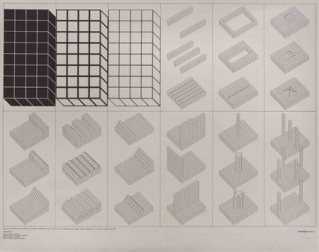 SUPERSTUDIO (1966) Istogrammi d'architettura 1969 Litografia, es. 485/500,...