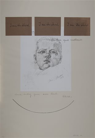 Michelangelo Pistoletto Biella 1933 "I am the third series/3" Litografia su...