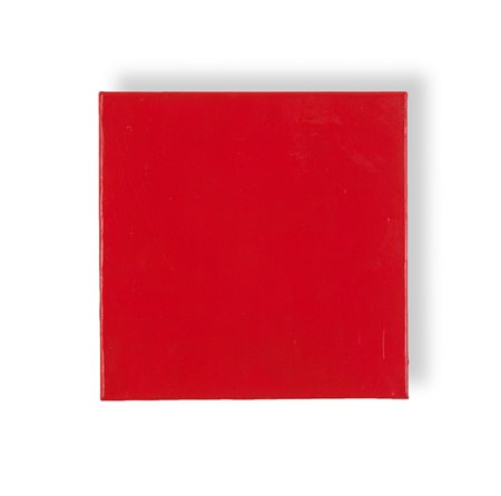 BERNARD AUBERTIN (1934-2015)Monocromo rosso, 2010Pittura su telacm 30x30Firma...