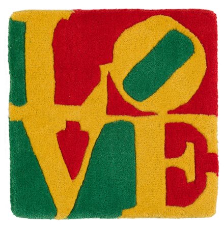 ROBERT INDIANA (1928-2018)Summer - Love, 2006Tappeto in lanacm 40x40Etichetta...