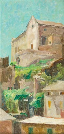 OSCAR EREDI (1901-1953)Senza Titolo, 1936Olio su tavolacm 40x20Firma e...