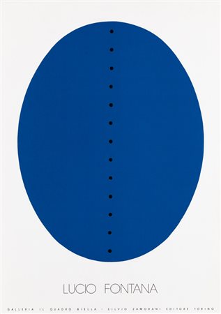 LUCIO FONTANA (1899-1968)Senza TitoloManifesto litografico foratocm...