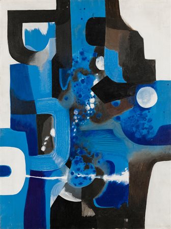 ALVARO MONNINI (1922-1987)Memorie blu, 1972Acrilici su telacm 79,3x60Firma,...