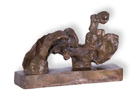 RUDI WACH (1934)Senza Titolo, 1968Scultura in bronzocm 15x22x6,3Sigla...