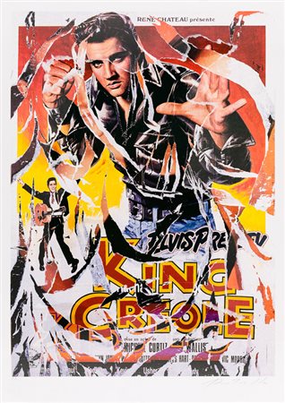 MIMMO ROTELLA (1918-2006)King CreoleMultiplo serigrafico e décollages su...