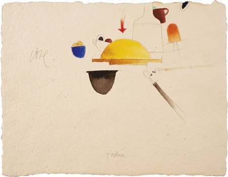 Emilio Tadini 1927 - 2002 Cose Matita e acquerello 23.5 x 31 cm (9.25 x 12.20...