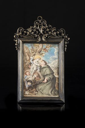 Scuola del secolo XVIISant'Antonio da Padova con il Bambino e...