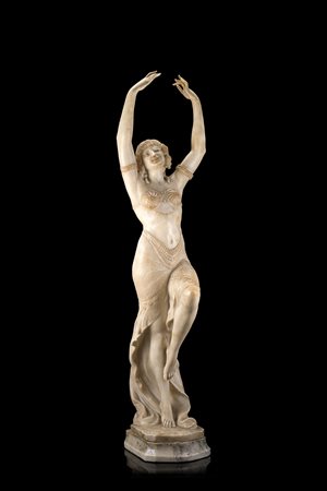 Giuseppe Gambogi (1862 - 1938)(attr.) "Salomè" scultura in alabastro (h. cm...