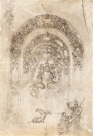 Giovanni Battista Foggini (Firenze 1652 - 1725)Studio di abside (recto);...