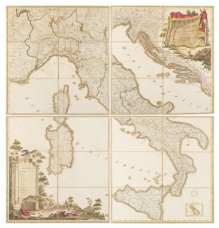 Ignazio Heymann (attivo nel secolo XVIII e XIX 0)Carta geografica dell'Italia...