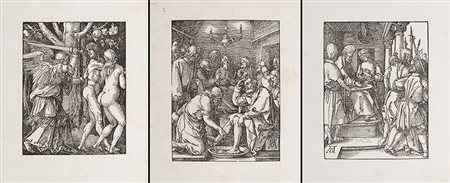 Albrecht Durer (Norimberga 1471 - 1528)Gruppo di tre xilografie dal ciclo...