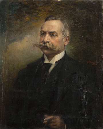 Giuseppe Pennasilico (Napoli 1861 - Genova 1940)Ritratto del Conte Gerolamo...