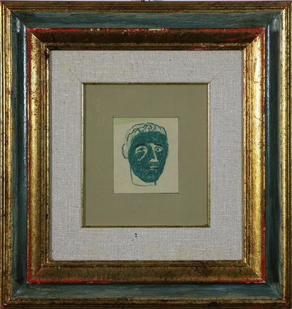 SANFILIPPO ANTONIO (1923 - 1980) Autoritratto. Pastello su cartoncino, cm...