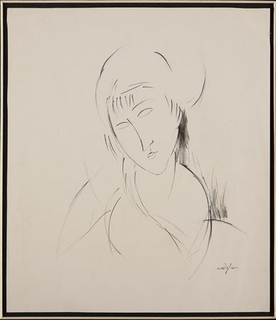 MODIGLIANI AMEDEO (1884 - 1920) Portrait de jeune femme (Jeanne). 1918...