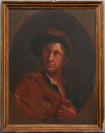 Scuola del secolo XVIII "Ritratto di ragazzo" Olio su tela (cm 78x59) In...