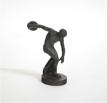 Scultura in bronzo raffigurante "Il Discobolo" (h. cm 20) (lievi difetti)