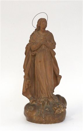 Onofrio Buccini Scultura in terracotta raffigurante "Madonna dell'Apocalisse"...